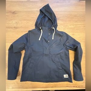 The North Face Shipler Anorak hooded Pullover jacket size Small Navy